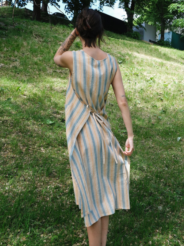 Wrap Dress in Striped