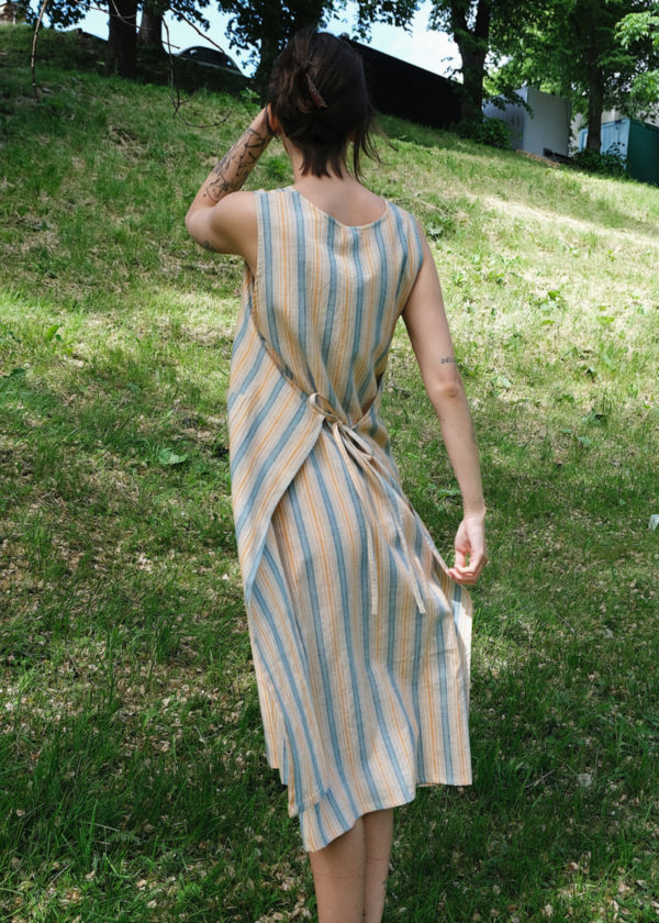 Wrap Dress in Striped
