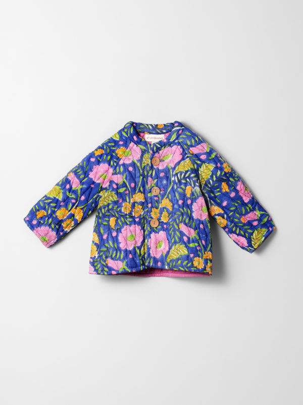 Quilted Jacket - Blue Floral