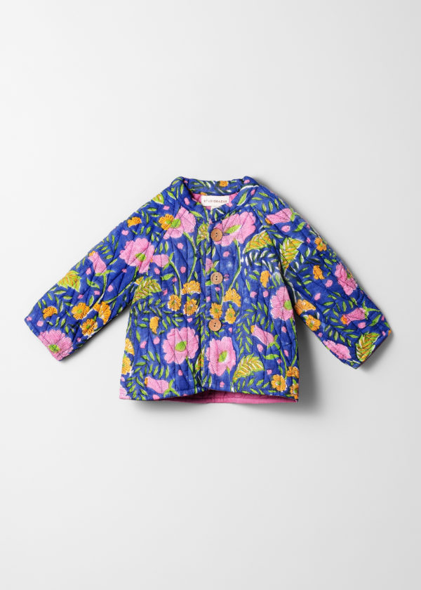 Quilted Jacket - Blue Floral