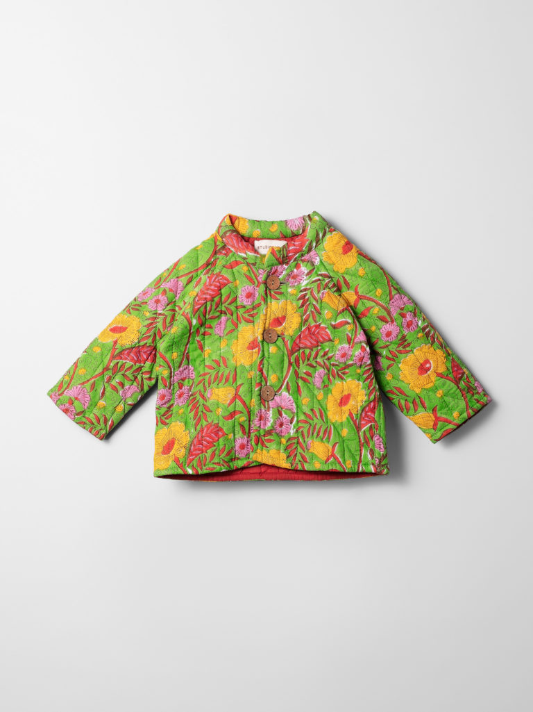 Kids Quilted Jacket – Wildflower Green