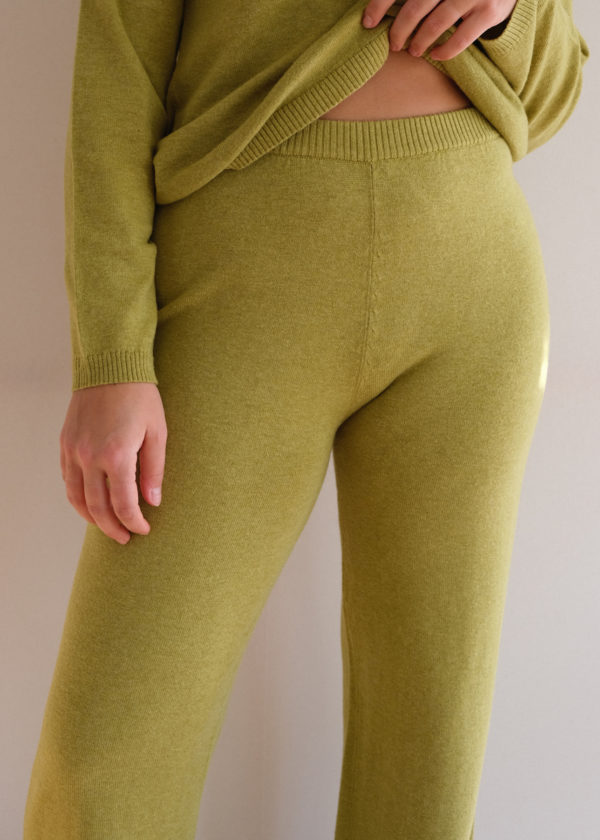 Fine Knit Pant - Lime
