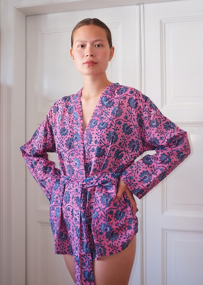 Kimono Jacket – Violet Floral