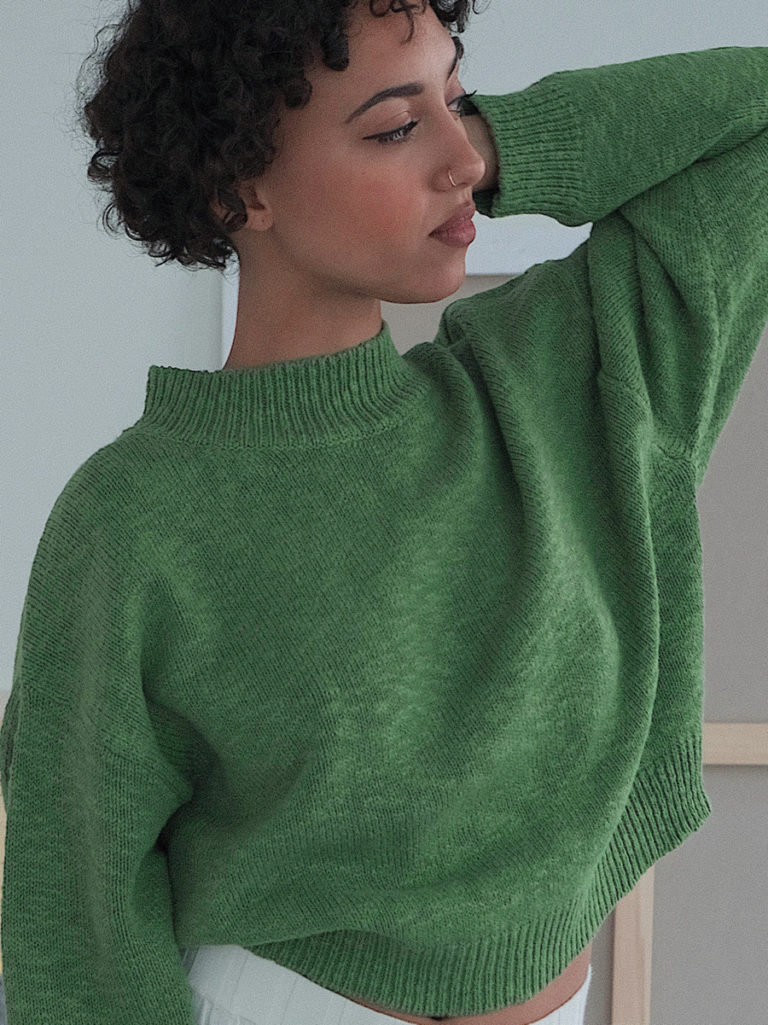 Knitted Crew Neck – Green