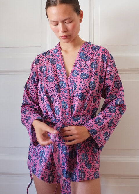 Kimono Jacket – Violet Floral