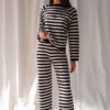 Merino Pants - Striped Black