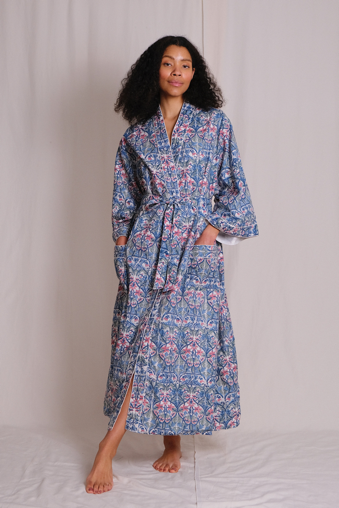 Kimono Robe w/ silk lining – Caleido