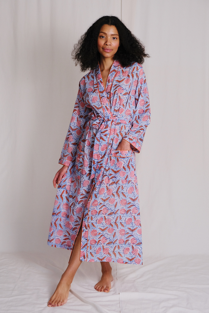 Kimono Robe – Pink Pompom