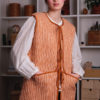 Reversible Quilted Vest - Rust Gingham - StudioBazar