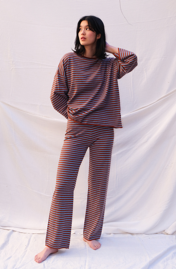 Striped Pants – Auburn / Blue