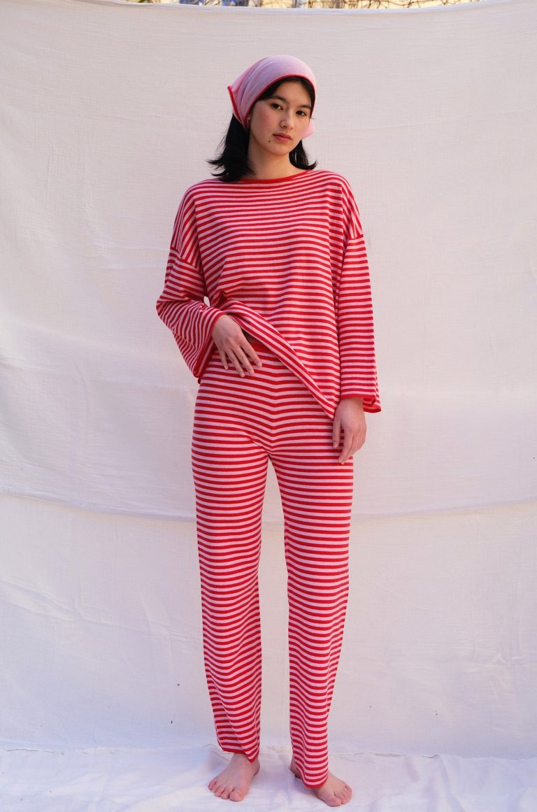 Striped Pants – Poppy / Pink
