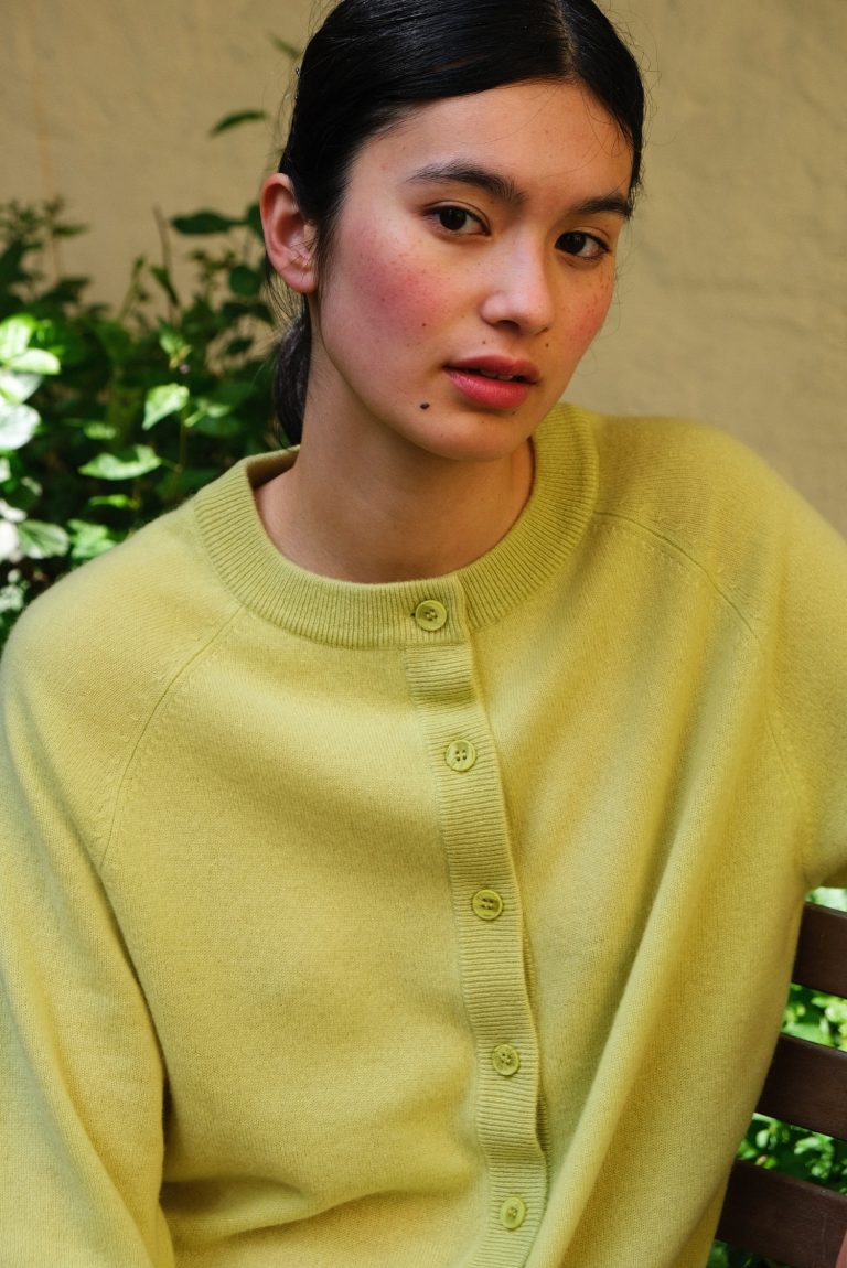 Cashmere Cardigan – Lime