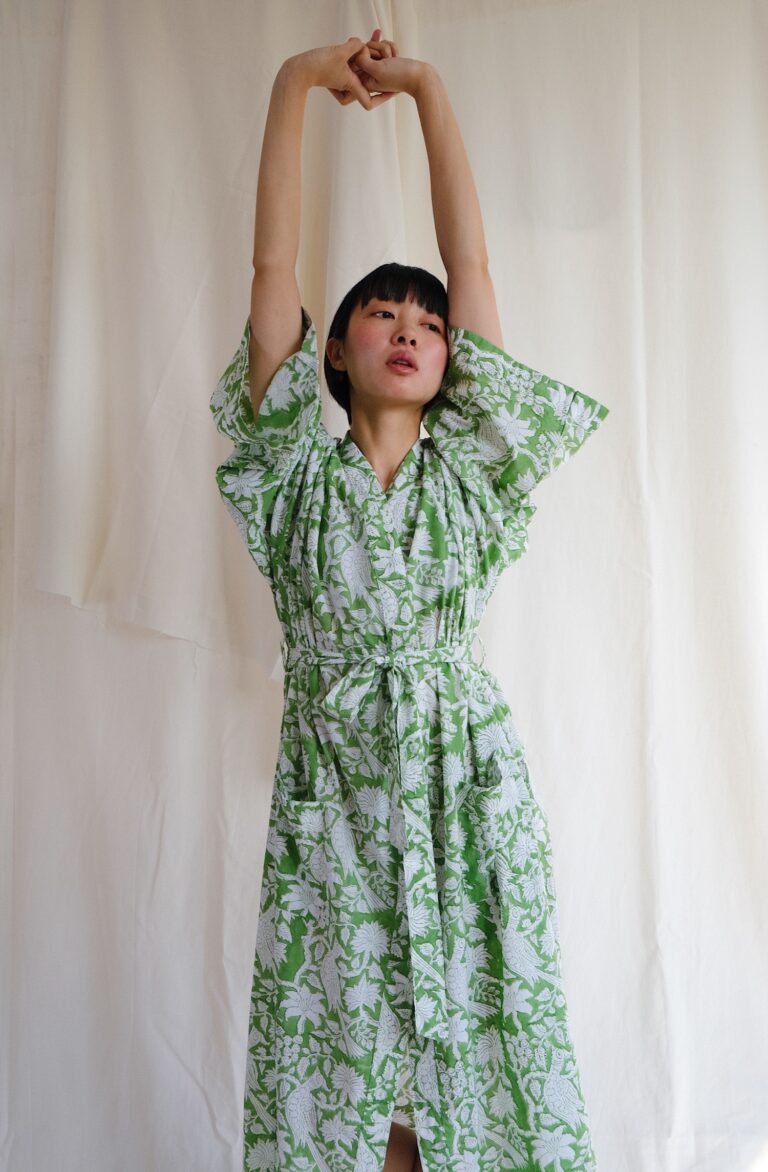Kimono Robe – Tropical Lime