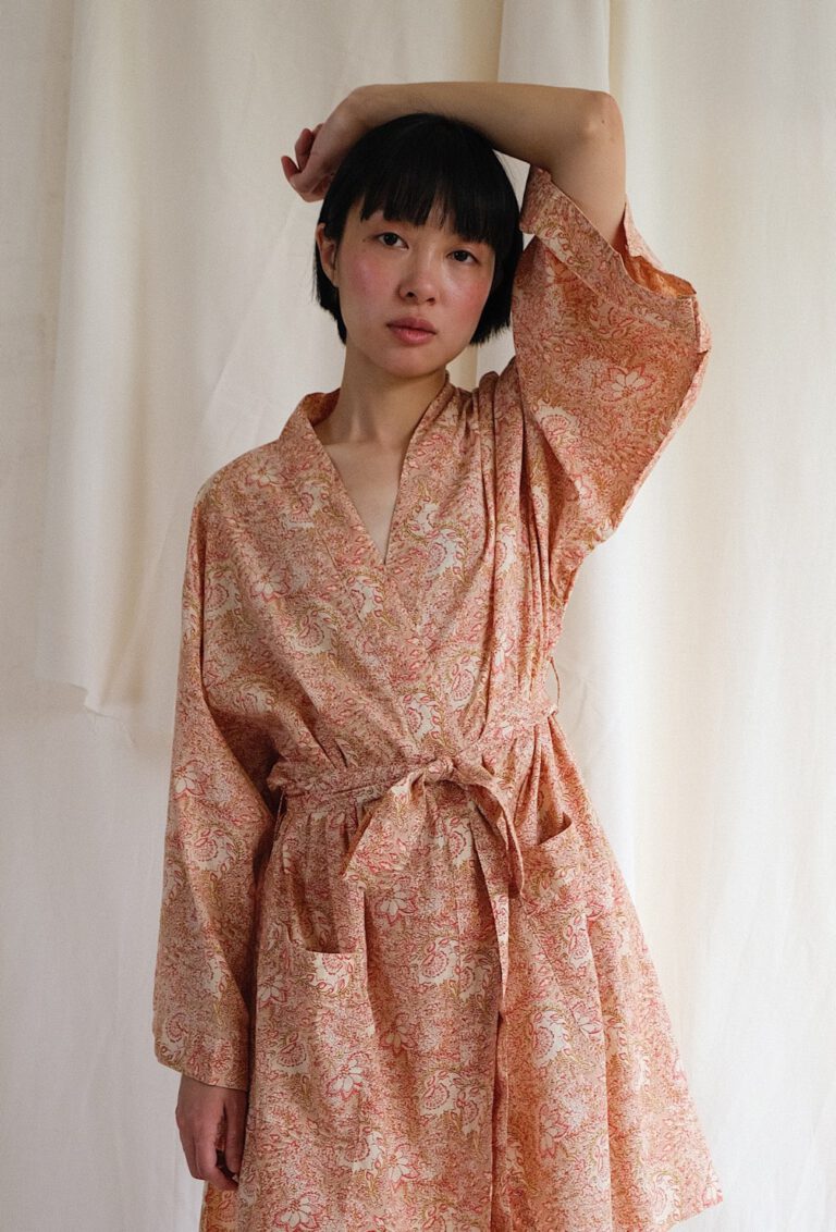 Kimono Robe Midi – Antique Floral