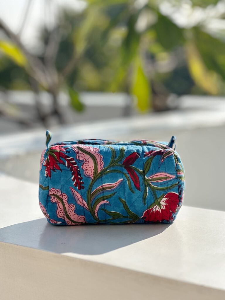 Quilted Cosmetic Bag – Seaflower