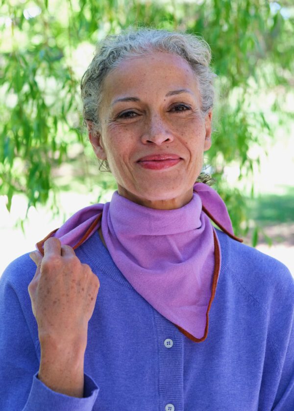 Triangle Scarf - Violet/ Auburn