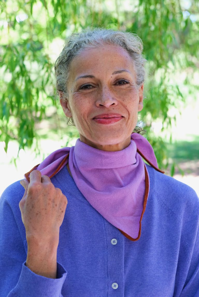 Triangle Scarf – Violet/ Auburn