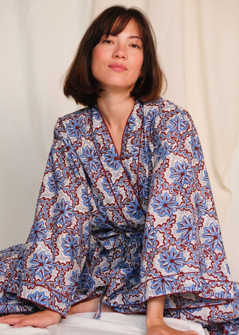 Kimono Robe – Ocean Flower