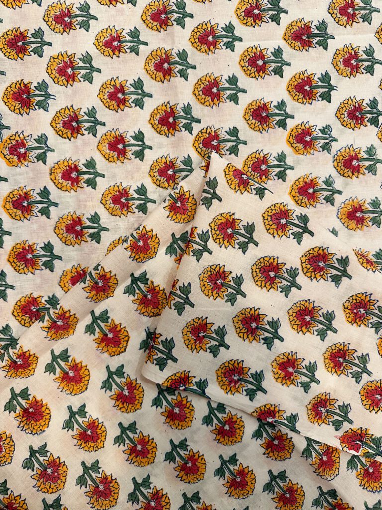 Block Printed Cotton Fabric