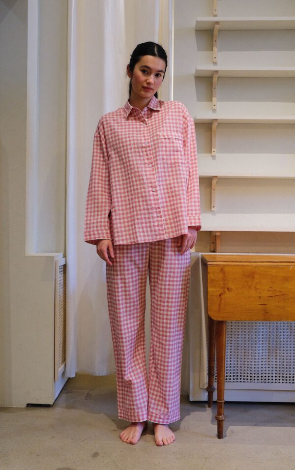 Pyjama Set - Pink Plaid - Image 2