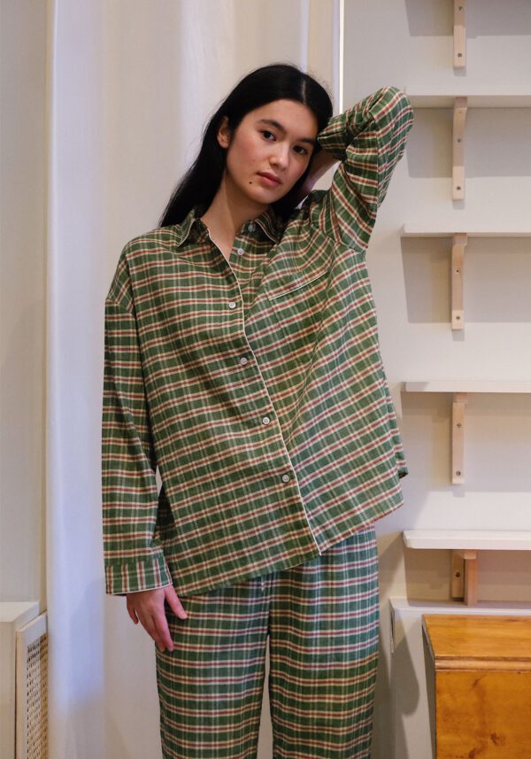 Pyjama Set - Plaid Green - Image 3