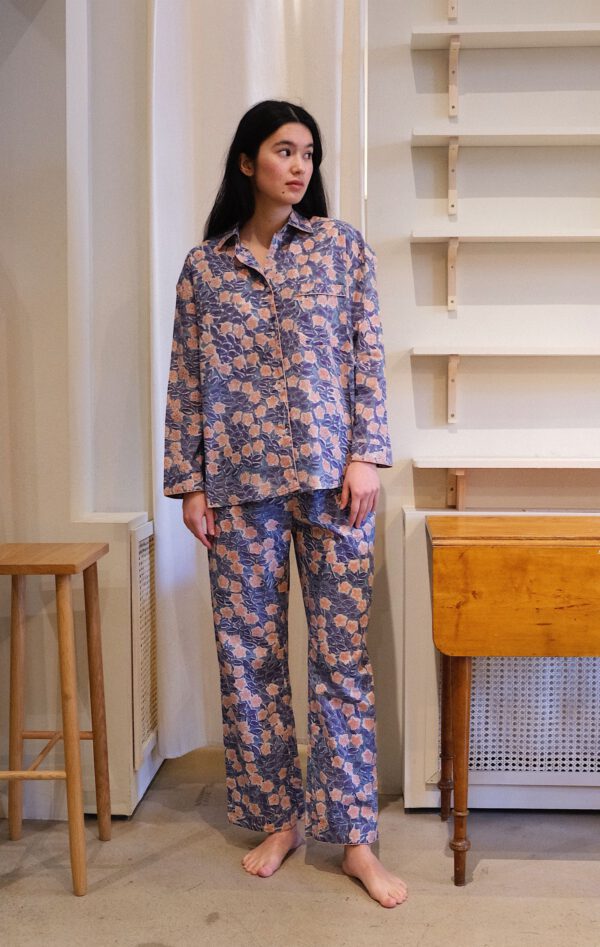 Pyjama Set - Blue/ Pink Flowers - Image 4