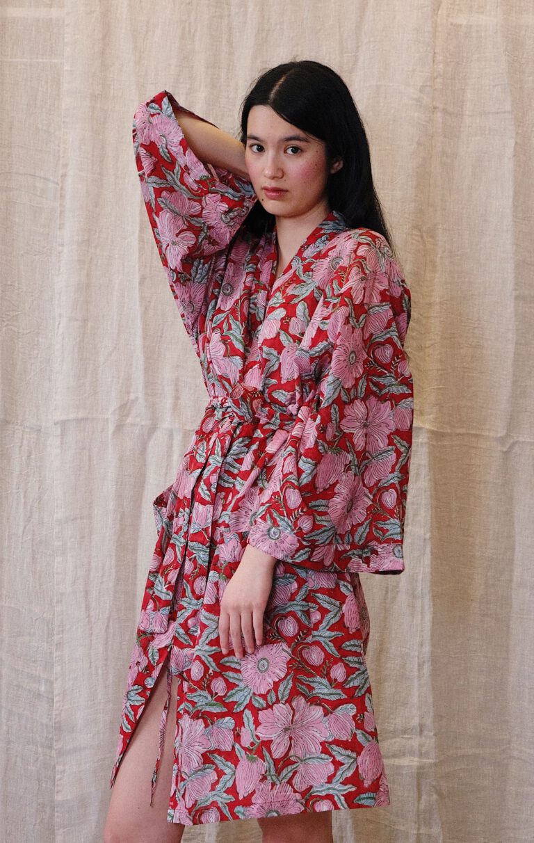 Kimono Robe Midi – Sakura Rouge