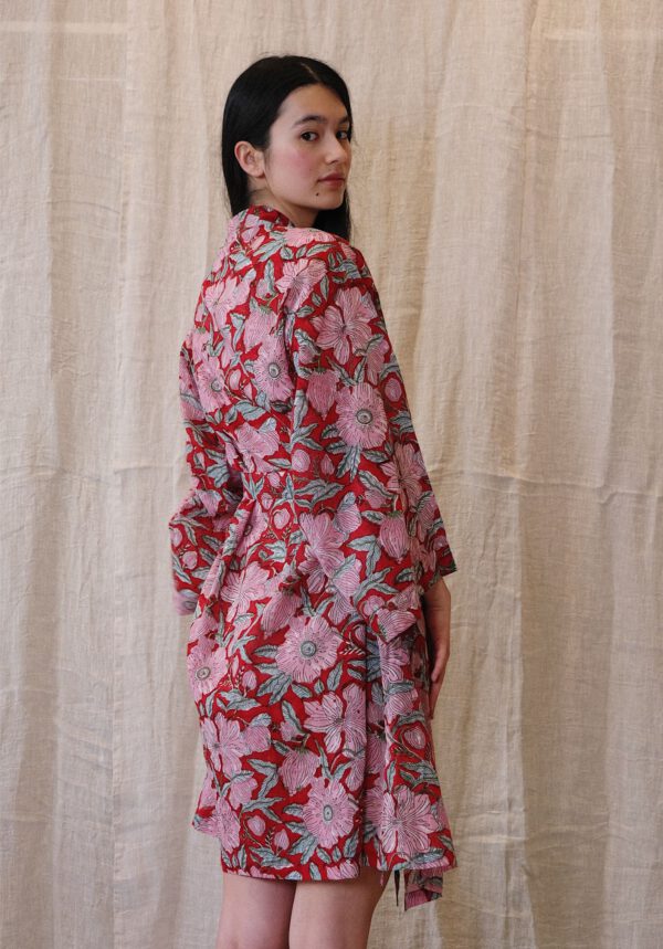 Kimono Robe Midi - Sakura Rouge - Image 2