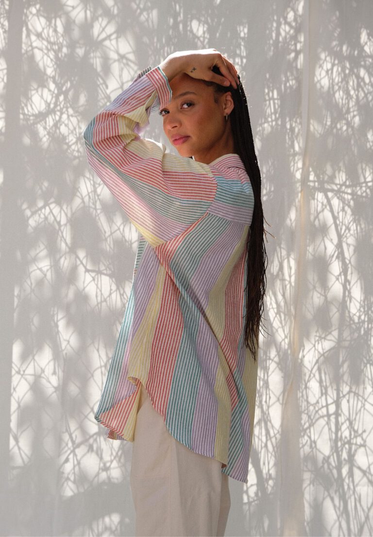 Striped Cotton Shirt – Pastel
