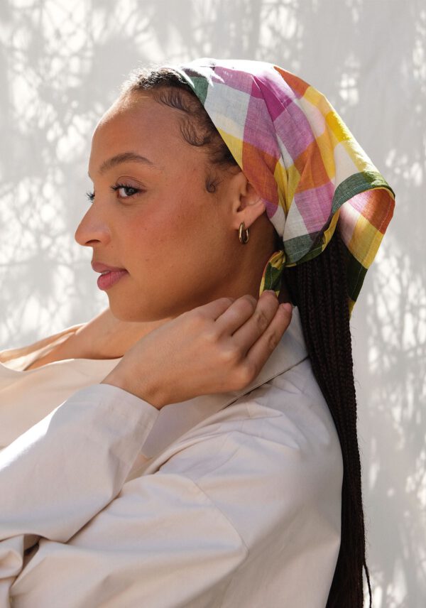 Plaid Handkerchief - Sorbet - Image 3