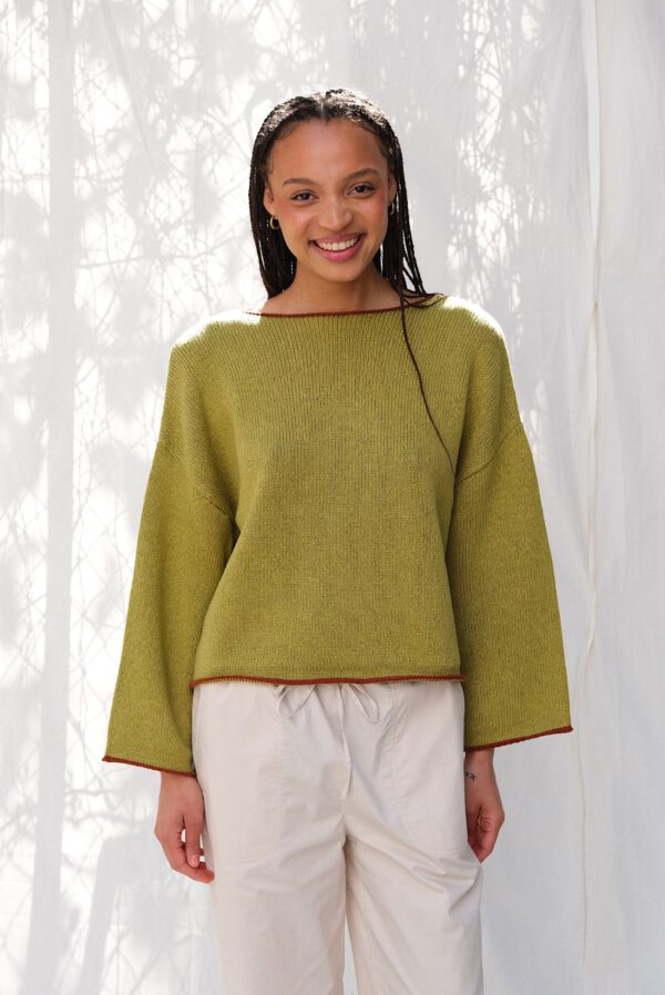 Boat Neck Knit - Pistachio - Image 2