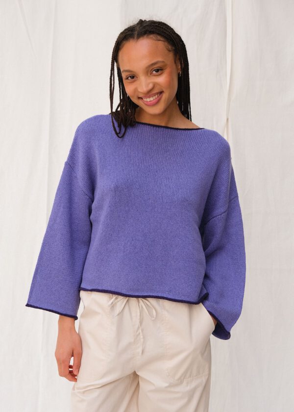 Boat Neck Knit - Lilac