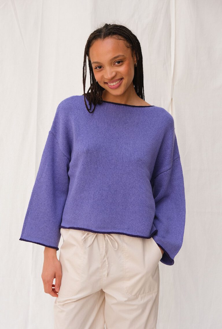 Boat Neck Knit – Lilac