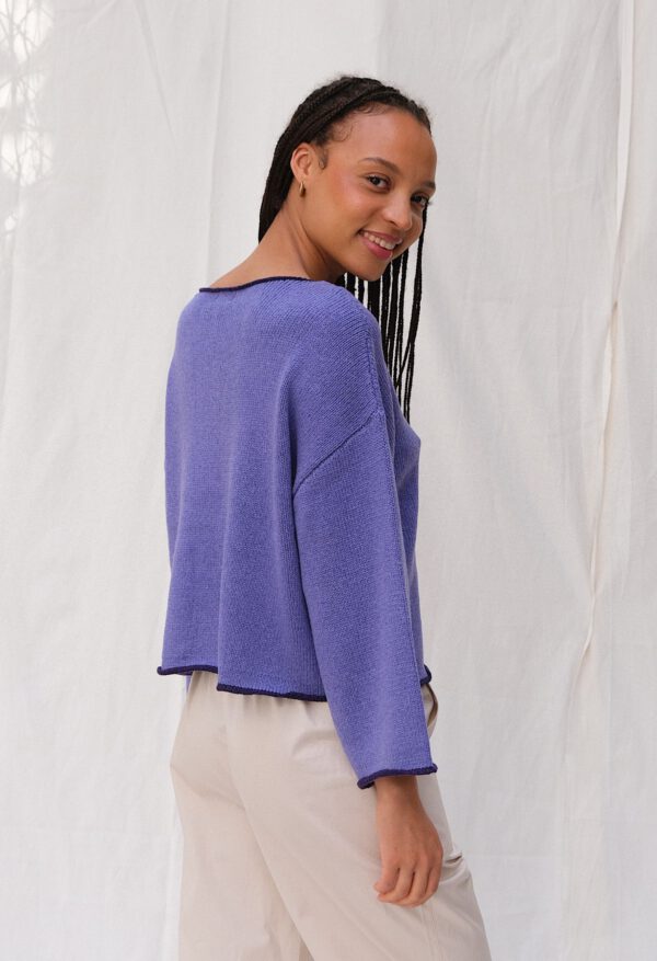Boat Neck Knit - Lilac - Image 3