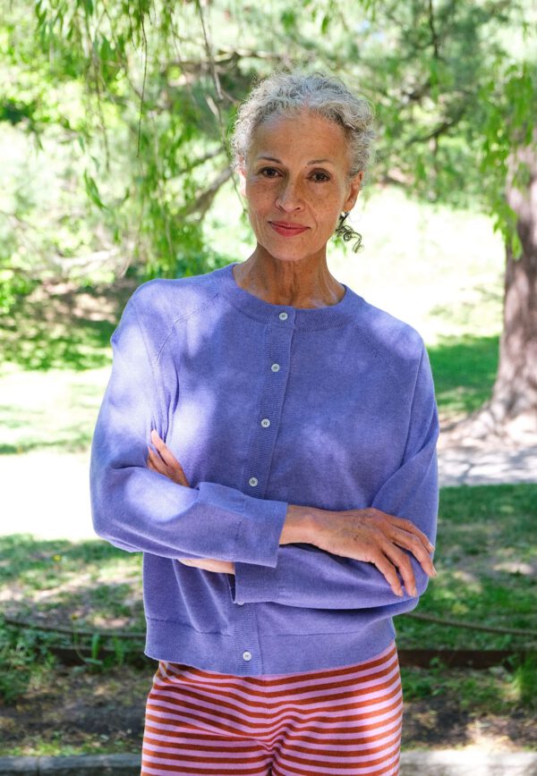Fine Knit Cardigan - Violet