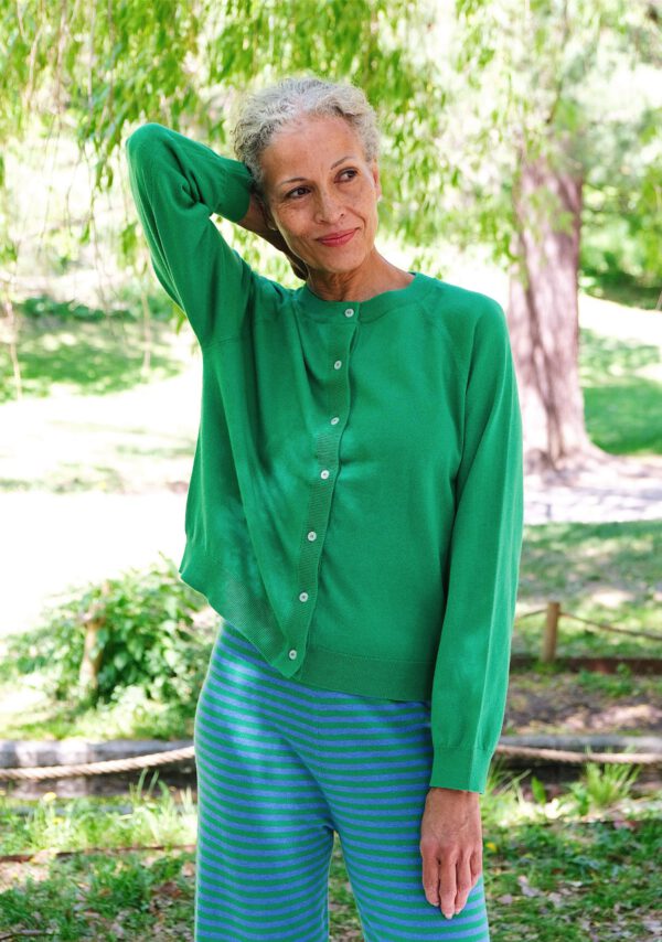 Fine Knit Cardigan - Bergamot - Image 3