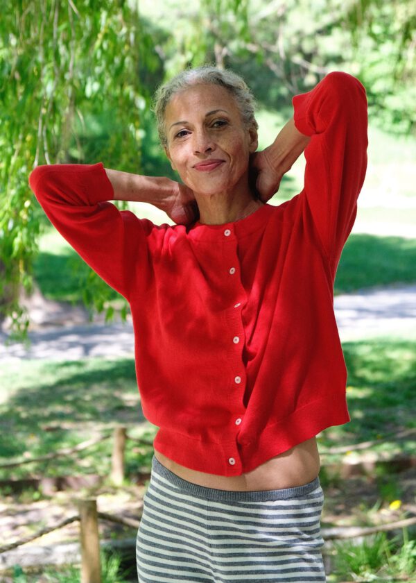 Fine Knit Cardigan - Poppy