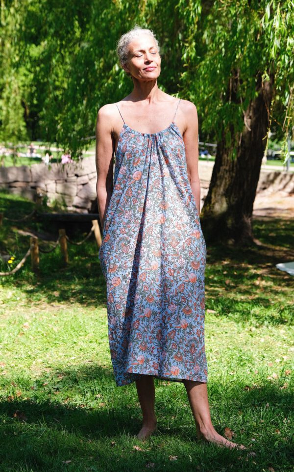 Cotton Tie Dress - Meadow - Image 5