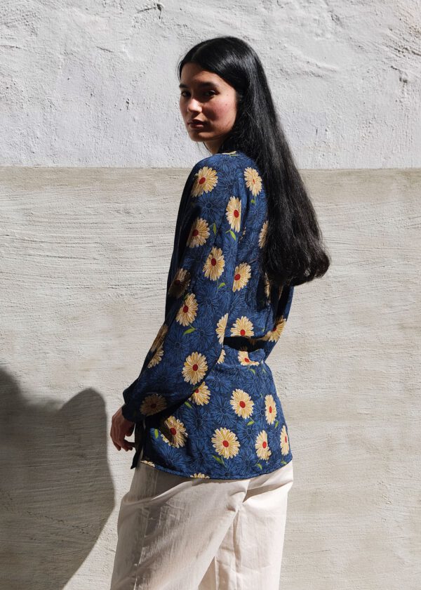 Silk Sari Kimono Jacket - Sunflower