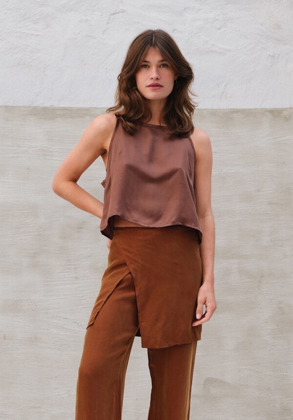 Cupro Wrap Skirt - Hazel - Image 3