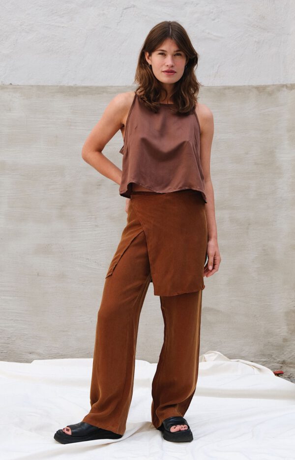 Cupro Wrap Skirt - Hazel - Image 2