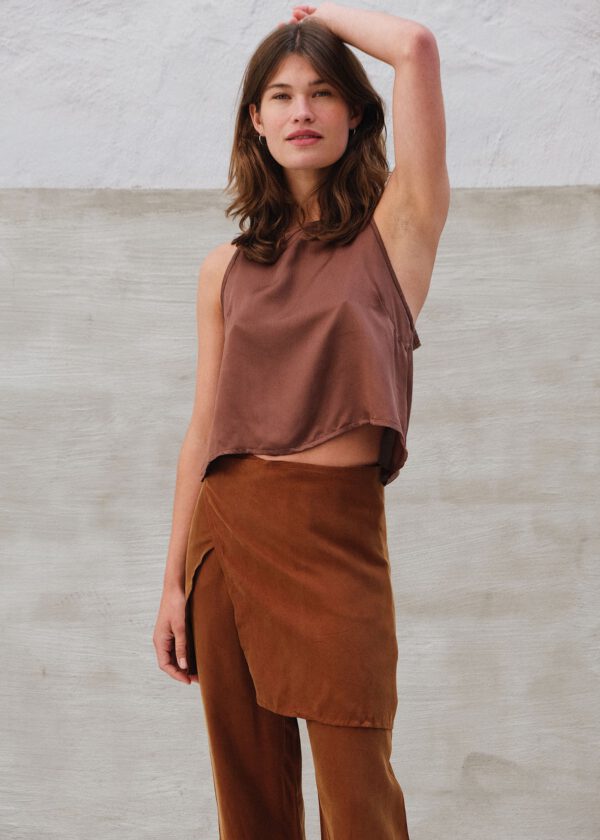 Cupro Wrap Skirt - Hazel