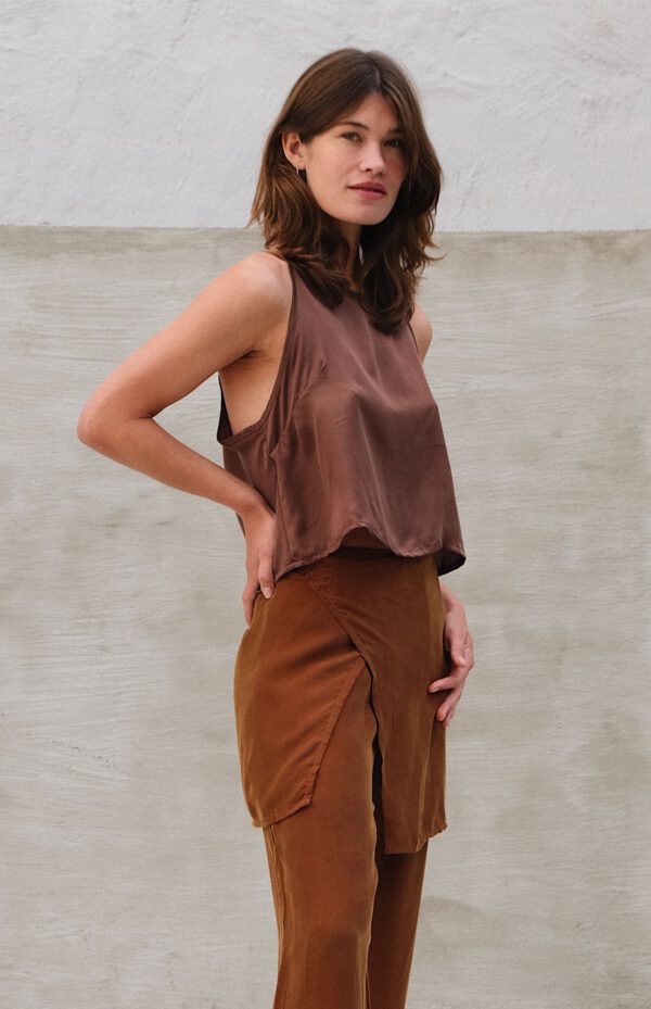 Cupro Wrap Skirt - Hazel - Image 5