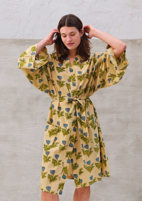 Kimono Robe Midi - Blue Tulip - Image 4