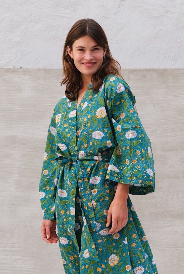 Kimono Robe - Emerald Meadow - Image 4