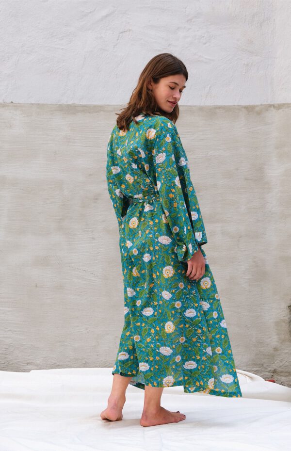 Kimono Robe - Emerald Meadow - Image 3