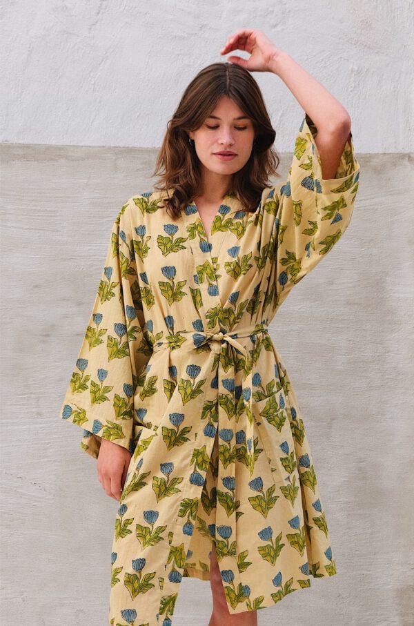 Kimono Robe Midi - Blue Tulip - Image 2