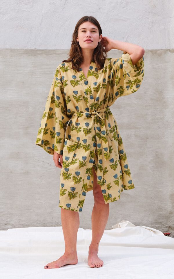 Kimono Robe Midi - Blue Tulip - Image 3