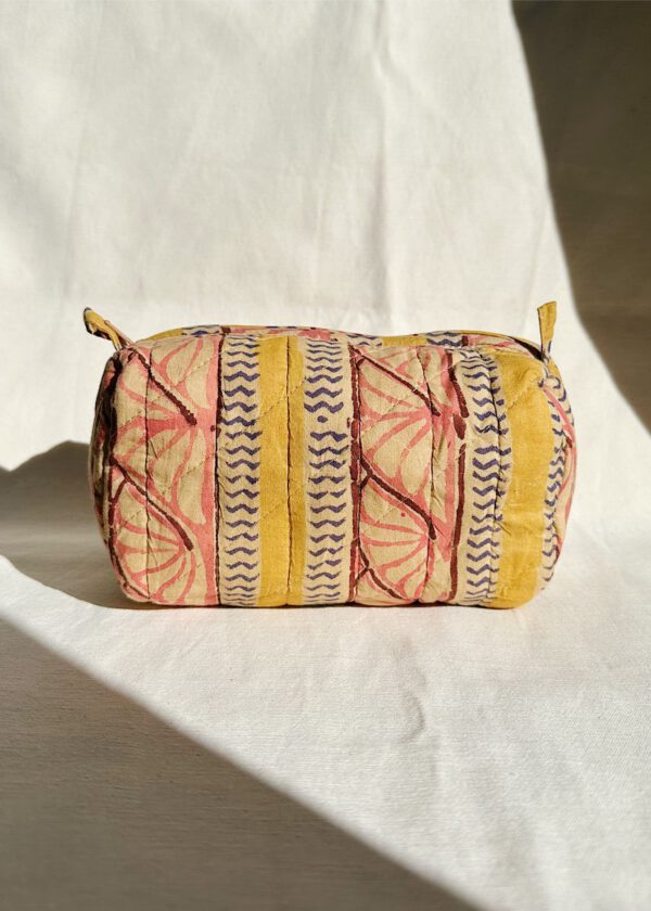 Quilted Cosmetic Bag - Soft Aquarelle