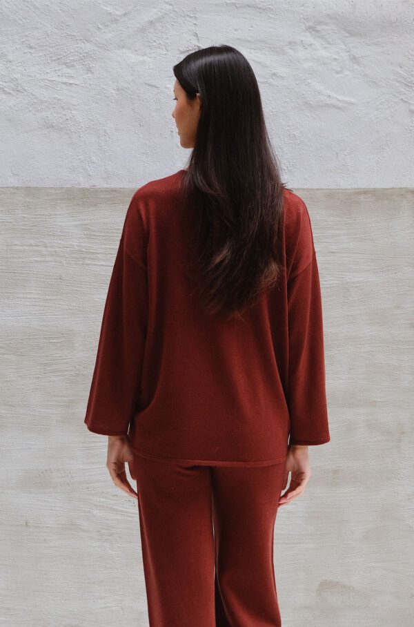 Fine Knit Set - Maroon - Image 6